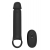 Черная насадка-удлинитель с вибрацией Vibrating Extender With Remote - Dream Toys - в Кемерово купить с доставкой