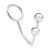 Кольцо на пенис с анальным стимулятором Two Bead Stainless Steel Anal Hook   Cock Ring - BlueLine - в Кемерово купить с доставкой