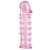 Гелевая розовая насадка на фаллос с шипами - 12 см. - Toyfa Basic - в Кемерово купить с доставкой