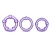Набор из 3 фиолетовых эрекционных колец Stay Hard Beaded Cockrings - Blush Novelties - в Кемерово купить с доставкой