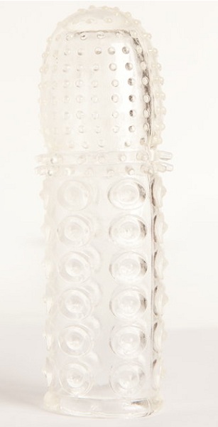 Прозрачная закрытая гелевая насадка - 13,5 см. - Toyfa Basic - в Кемерово купить с доставкой