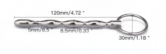 Металлический уретральный плаг с кольцом - Notabu - купить с доставкой в Кемерово