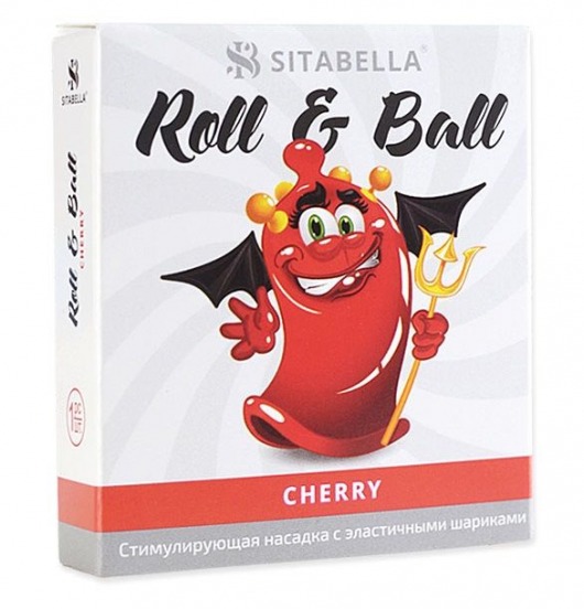 Стимулирующий презерватив-насадка Roll   Ball Cherry - Sitabella - купить с доставкой в Кемерово