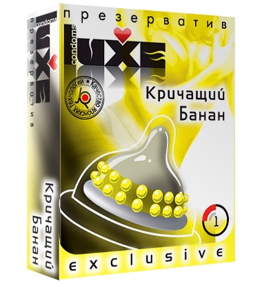 Презерватив LUXE  Exclusive  Кричащий банан  - 1 шт. - Luxe - купить с доставкой в Кемерово