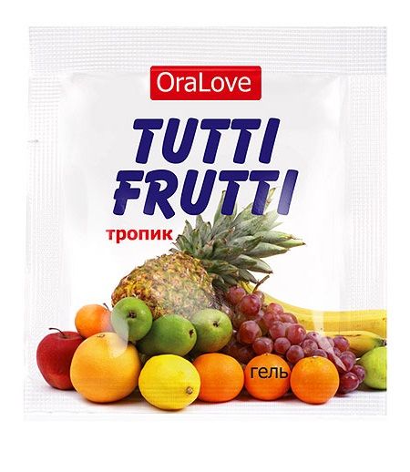 Пробник гель-смазки Tutti-frutti со вкусом тропических фруктов - 4 гр. - Биоритм - купить с доставкой в Кемерово