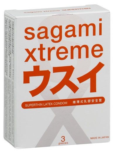 Ультратонкие презервативы Sagami Xtreme SUPERTHIN - 3 шт. - Sagami - купить с доставкой в Кемерово