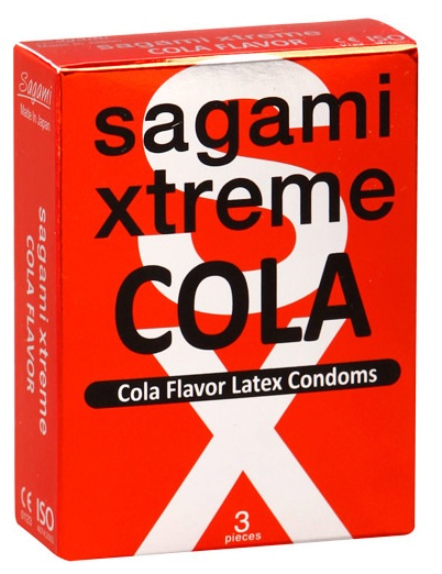 Ароматизированные презервативы Sagami Xtreme COLA - 3 шт. - Sagami - купить с доставкой в Кемерово