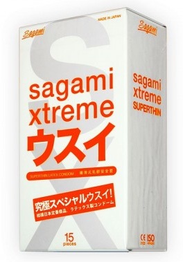 Ультратонкие презервативы Sagami Xtreme SUPERTHIN - 15 шт. - Sagami - купить с доставкой в Кемерово