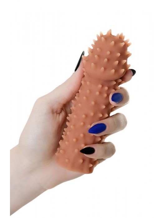 Телесная реалистичная насадка KOKOS Extreme Sleeve 07 с дополнительной стимуляцией - 12,7 см. - KOKOS - в Кемерово купить с доставкой