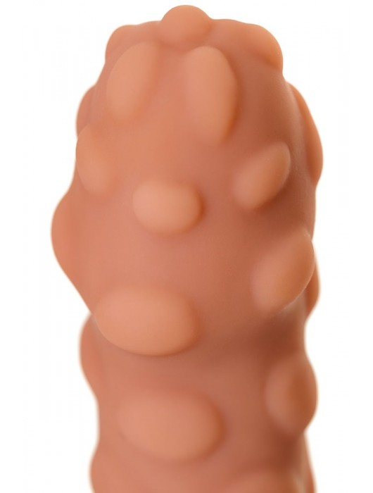 Телесная реалистичная насадка KOKOS Extreme Sleeve 11 с дополнительной стимуляцией - 12,7 см. - KOKOS - в Кемерово купить с доставкой