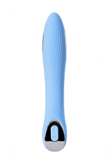 Голубой силиконовый вибратор с электростимуляцией TESLA G-POINT - 21 см. - ToyFa - купить с доставкой в Кемерово