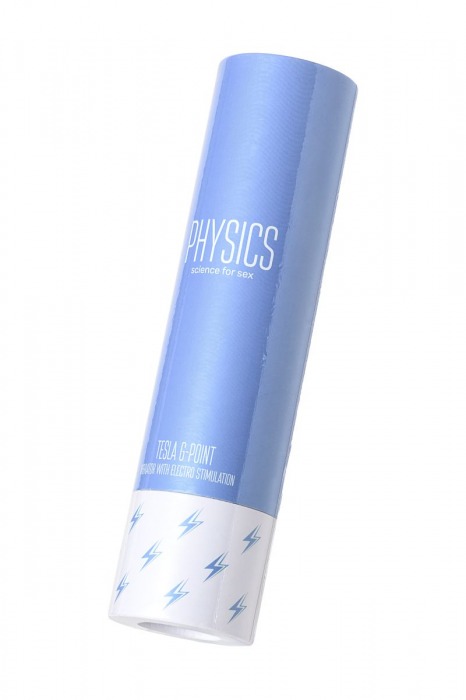 Голубой силиконовый вибратор с электростимуляцией TESLA G-POINT - 21 см. - ToyFa - купить с доставкой в Кемерово