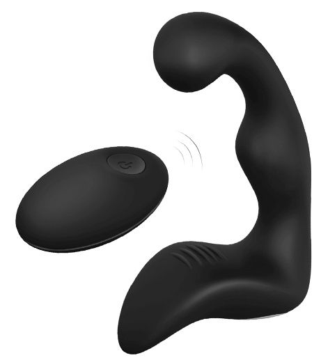 Черный вибромассажер простаты REMOTE BOOTY PLEASER - Dream Toys - в Кемерово купить с доставкой