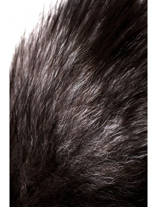 Серебристая металлическая анальная втулка с хвостом чернобурой лисы - размер S - ToyFa - купить с доставкой в Кемерово