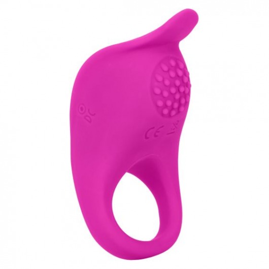 Ярко-розовое эрекционное виброкольцо Silicone Rechargeable Teasing Enhancer - California Exotic Novelties - в Кемерово купить с доставкой