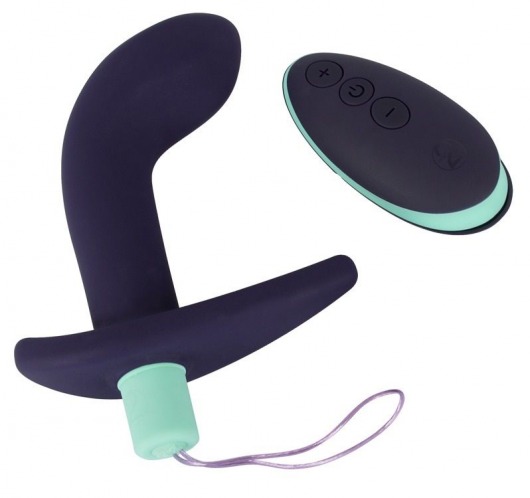 Темно-фиолетовый вибростимулятор простаты с пультом ДУ Remote Controlled Prostate Plug - Orion - в Кемерово купить с доставкой