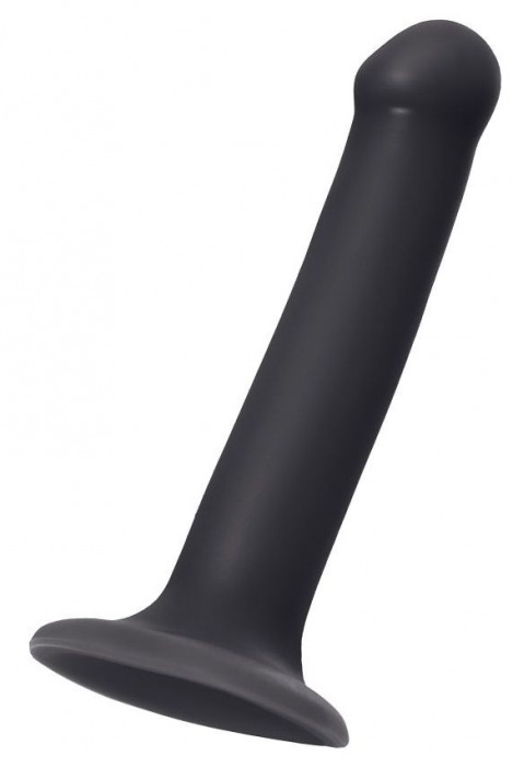 Черный фаллос на присоске Silicone Bendable Dildo M - 18 см. - Strap-on-me - купить с доставкой в Кемерово