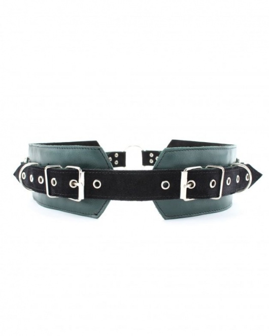 Изумрудный пояс Ladys Arsenal с колечками для крепления - БДСМ Арсенал - купить с доставкой в Кемерово