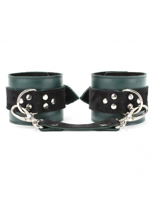 Изумрудные наручники Ladys Arsenal на карабинах - БДСМ Арсенал - купить с доставкой в Кемерово