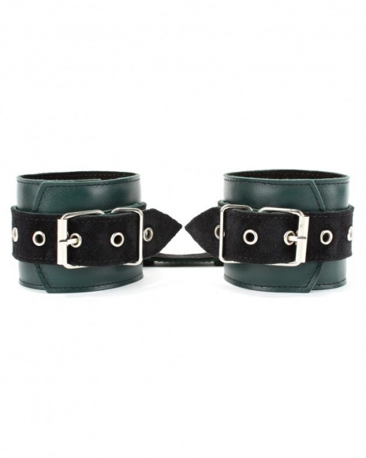 Изумрудные наручники Ladys Arsenal на карабинах - БДСМ Арсенал - купить с доставкой в Кемерово