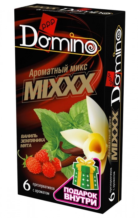 Ароматизированные презервативы DOMINO  Ароматный микс  - 6 шт. - Domino - купить с доставкой в Кемерово