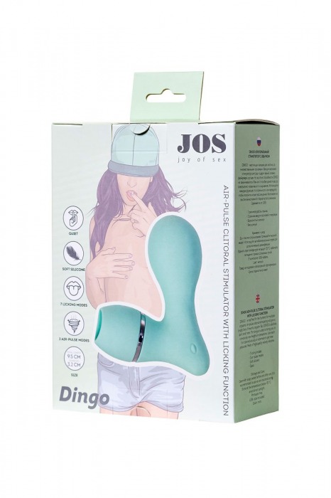 Мятный вакуум-волновой стимулятор клитора с язычком DINGO - JOS
