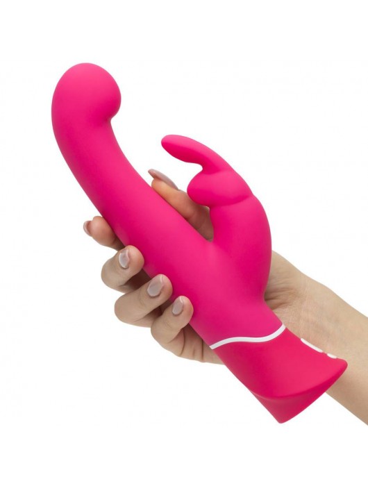 Розовый вибратор-кролик G-Spot Rechargeable Rabbit Vibrator - 24,1 см. - Happy Rabbit