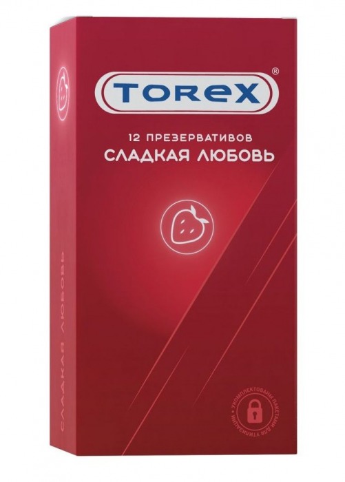 Презервативы Torex  Сладкая любовь  с ароматом клубники - 12 шт. - Torex - купить с доставкой в Кемерово