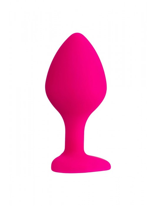 Розовая анальная втулка Diamond Heart с прозрачным кристаллом - 8 см. - ToyFa - купить с доставкой в Кемерово