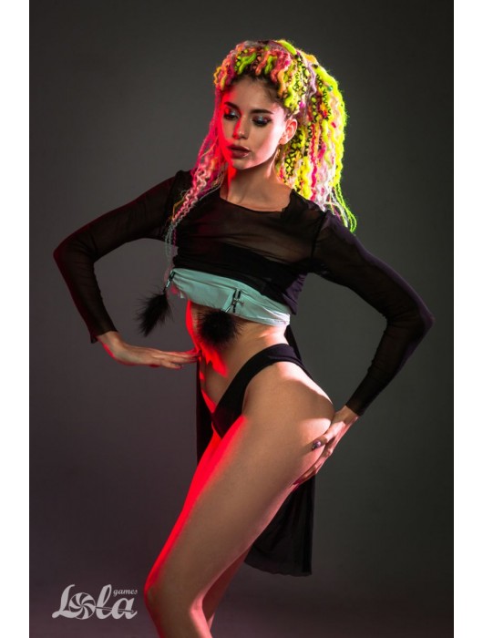 Зажимы на соски с черным пухом Euphoric - Lola Games - купить с доставкой в Кемерово