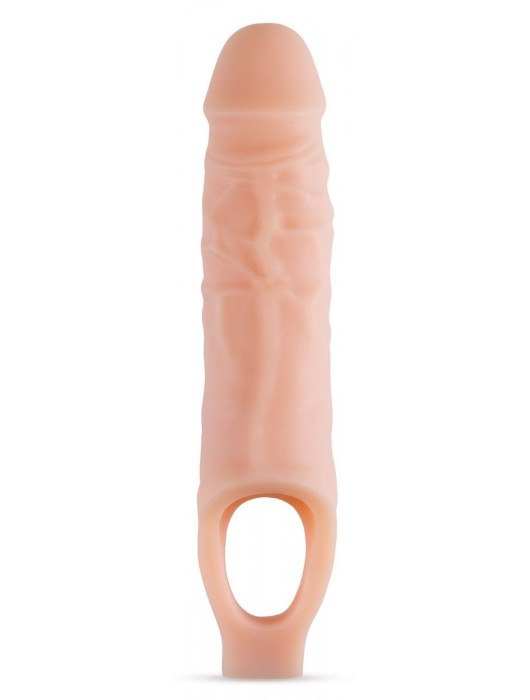 Телесный реалистичный фаллоудлинитель 9 Inch Silicone Cock Sheath Penis Extender - 22,86 см. - Blush Novelties - в Кемерово купить с доставкой