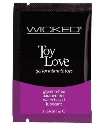 Лубрикант на водной основе для использования с игрушками WICKED Toy Love - 3 мл. - Wicked - купить с доставкой в Кемерово