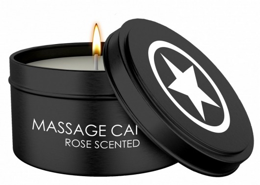 Массажная свеча с ароматом розы Massage Candle - Shots Media BV - купить с доставкой в Кемерово