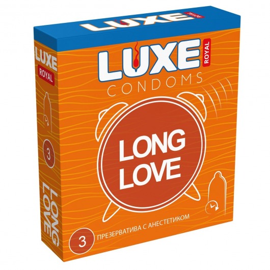 Презервативы с продлевающим эффектом LUXE Royal Long Love - 3 шт. - Luxe - купить с доставкой в Кемерово