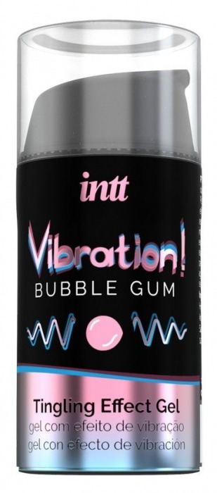 Жидкий интимный гель с эффектом вибрации Vibration! Bubble Gum - 15 мл. - INTT - купить с доставкой в Кемерово