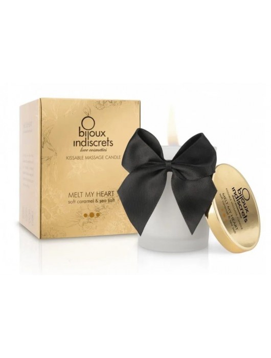 Массажная свеча Melt My Heart с ароматом карамели - 70 мл. - Bijoux Indiscrets - купить с доставкой в Кемерово