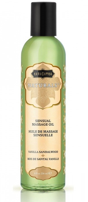 Массажное масло Naturals Vanilla Sandalwood с ароматом ванили и сандала - 236 мл. - Kama Sutra - купить с доставкой в Кемерово