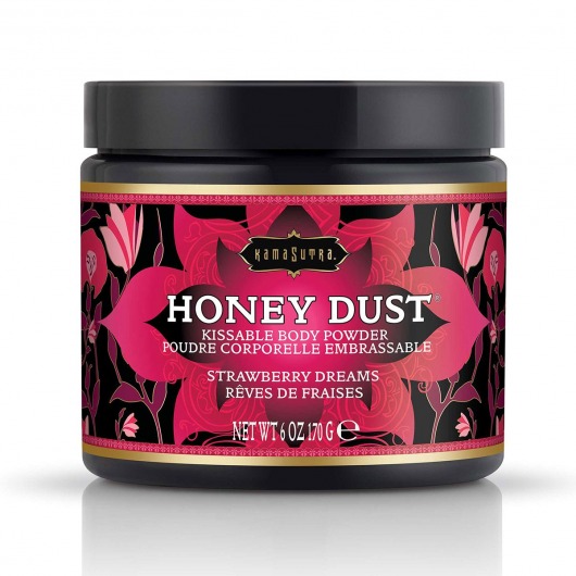 Пудра для тела Honey Dust Body Powder с ароматом клубники - 170 гр. - Kama Sutra - купить с доставкой в Кемерово