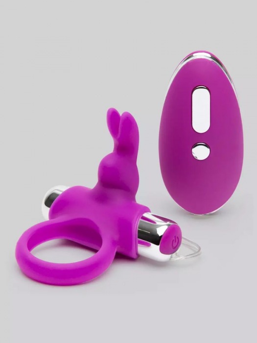 Лиловое виброкольцо с пультом ДУ Remote Control Cock Ring - Happy Rabbit - в Кемерово купить с доставкой