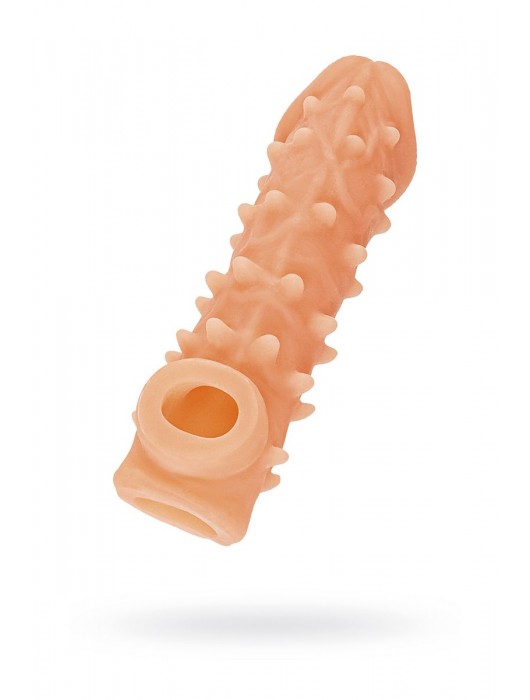 Телесная закрытая насадка с пупырышками Cock Sleeve Size S - 13,8 см. - KOKOS - в Кемерово купить с доставкой