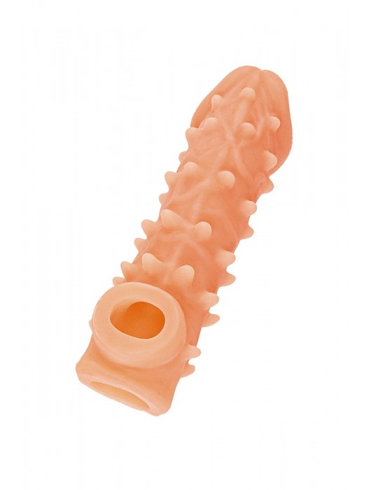 Телесная закрытая насадка с пупырышками Cock Sleeve Size S - 13,8 см. - KOKOS - в Кемерово купить с доставкой