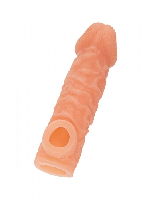 Телесная закрытая насадка с шершавой головкой Cock Sleeve Size S - 13,8 см. - KOKOS - в Кемерово купить с доставкой