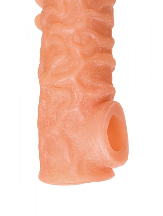 Телесная закрытая насадка с шершавой головкой Cock Sleeve Size S - 13,8 см. - KOKOS - в Кемерово купить с доставкой