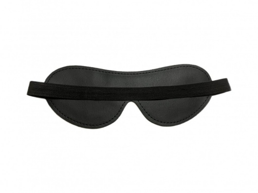 Черная лаковая маска на глаза из эко-кожи - БДСМ Арсенал - купить с доставкой в Кемерово