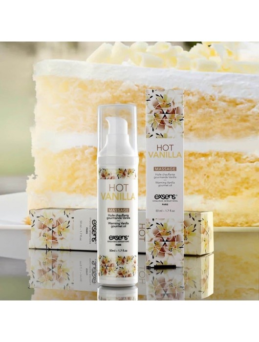Разогревающее массажное масло с ароматом ванили Gourmet Hot Vanilla - 50 мл. - Exsens - купить с доставкой в Кемерово