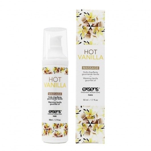 Разогревающее массажное масло с ароматом ванили Gourmet Hot Vanilla - 50 мл. - Exsens - купить с доставкой в Кемерово