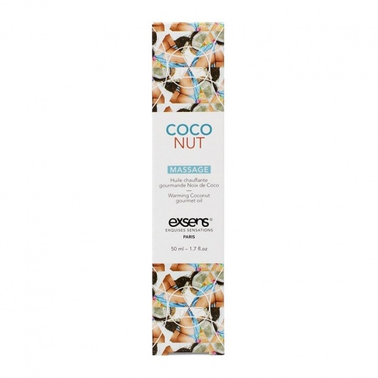 Разогревающее массажное масло с ароматом кокоса Gourmet Coconut - 50 мл. - Exsens - купить с доставкой в Кемерово