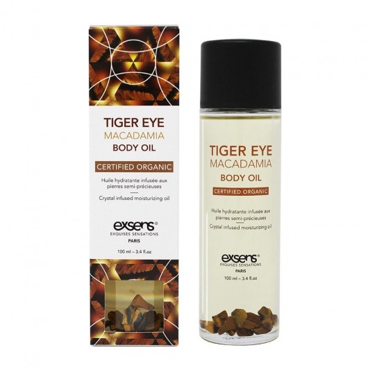 Органическое массажное масло TIGER EYE MACADAMIA - 100 мл. - Exsens - купить с доставкой в Кемерово