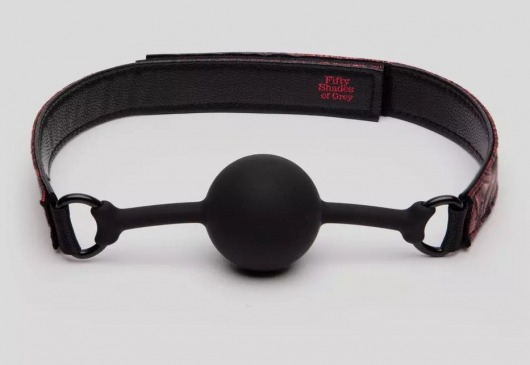 Кляп-шар на двусторонних ремешках Reversible Silicone Ball Gag - Fifty Shades of Grey - купить с доставкой в Кемерово