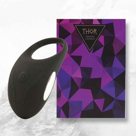 Черное эрекционное виброкольцо Thor Cockring - FeelzToys - в Кемерово купить с доставкой